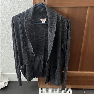 Gray Button-Up Cardigan